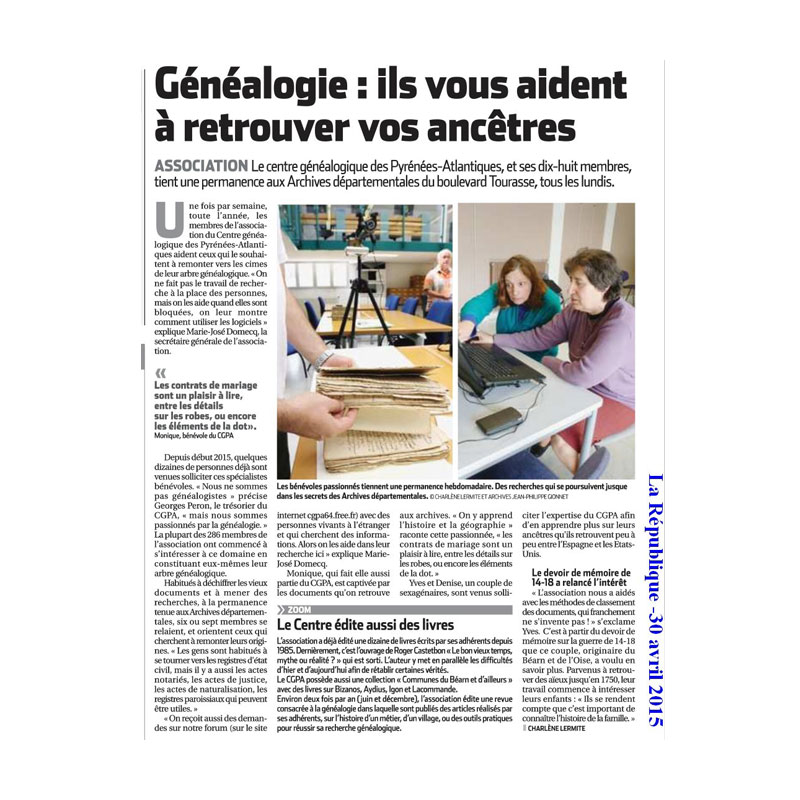 Article 30/04/2015 - La République